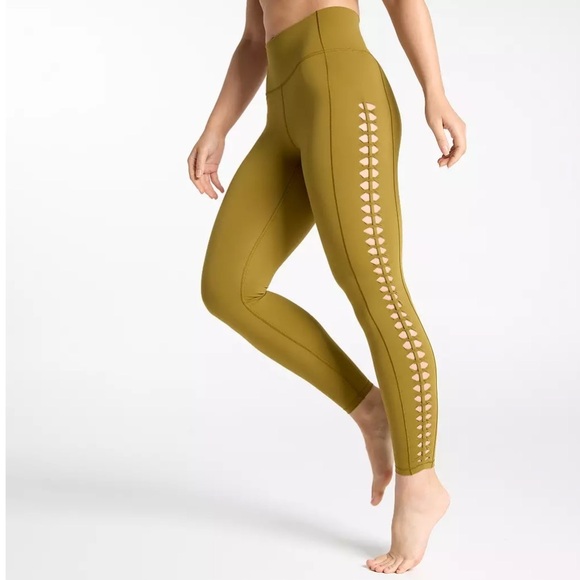 Brand New CALIA Inspire Crochet High-Rise 7/8 Leggings Fitted Tight Olive Bronze - Picture 16 of 16